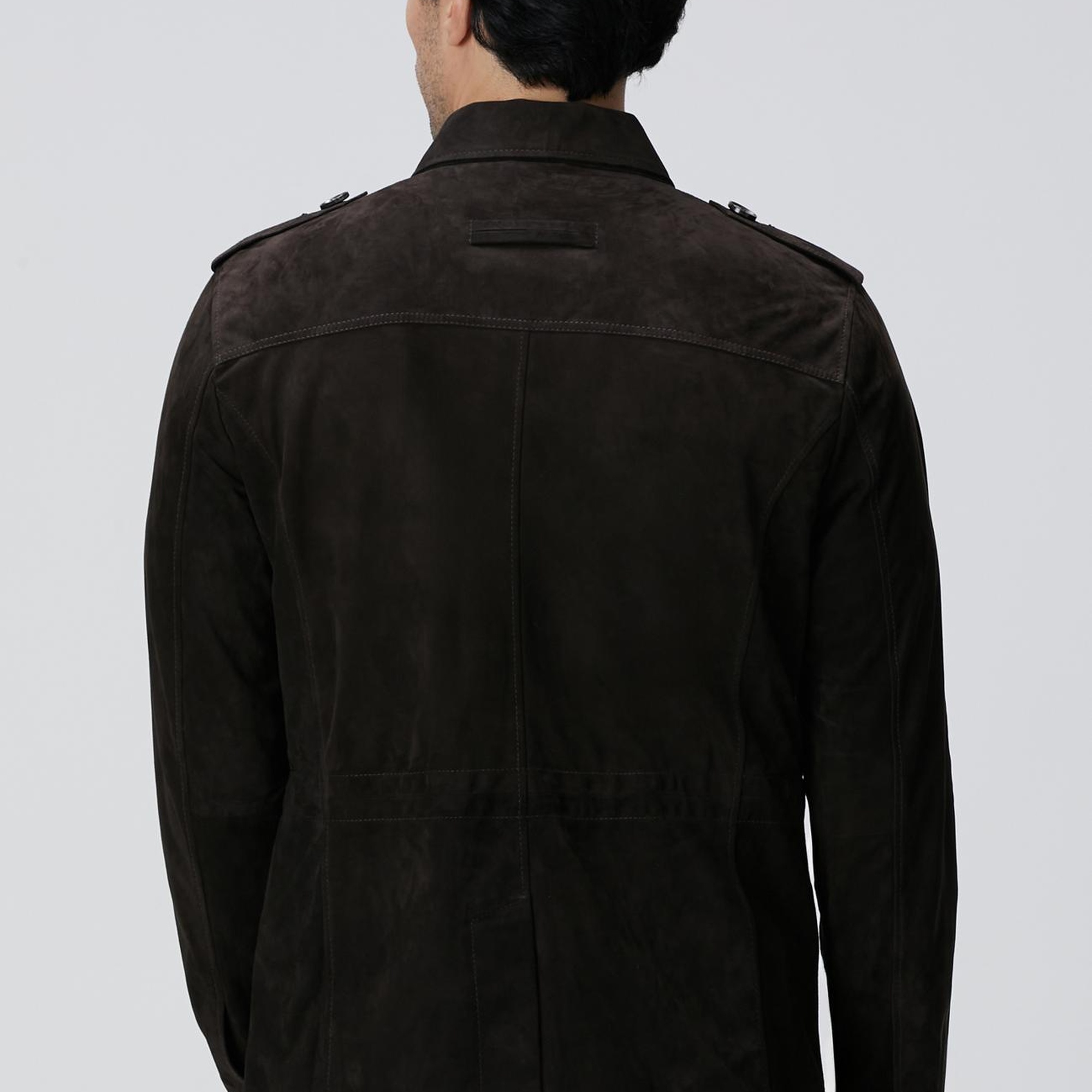 Network Erkek Kahverengi Deri Coat Ceket