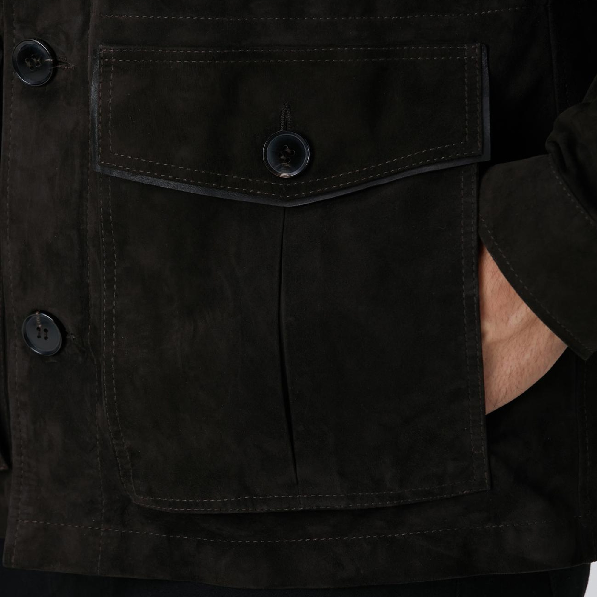 Network Erkek Kahverengi Deri Coat Ceket