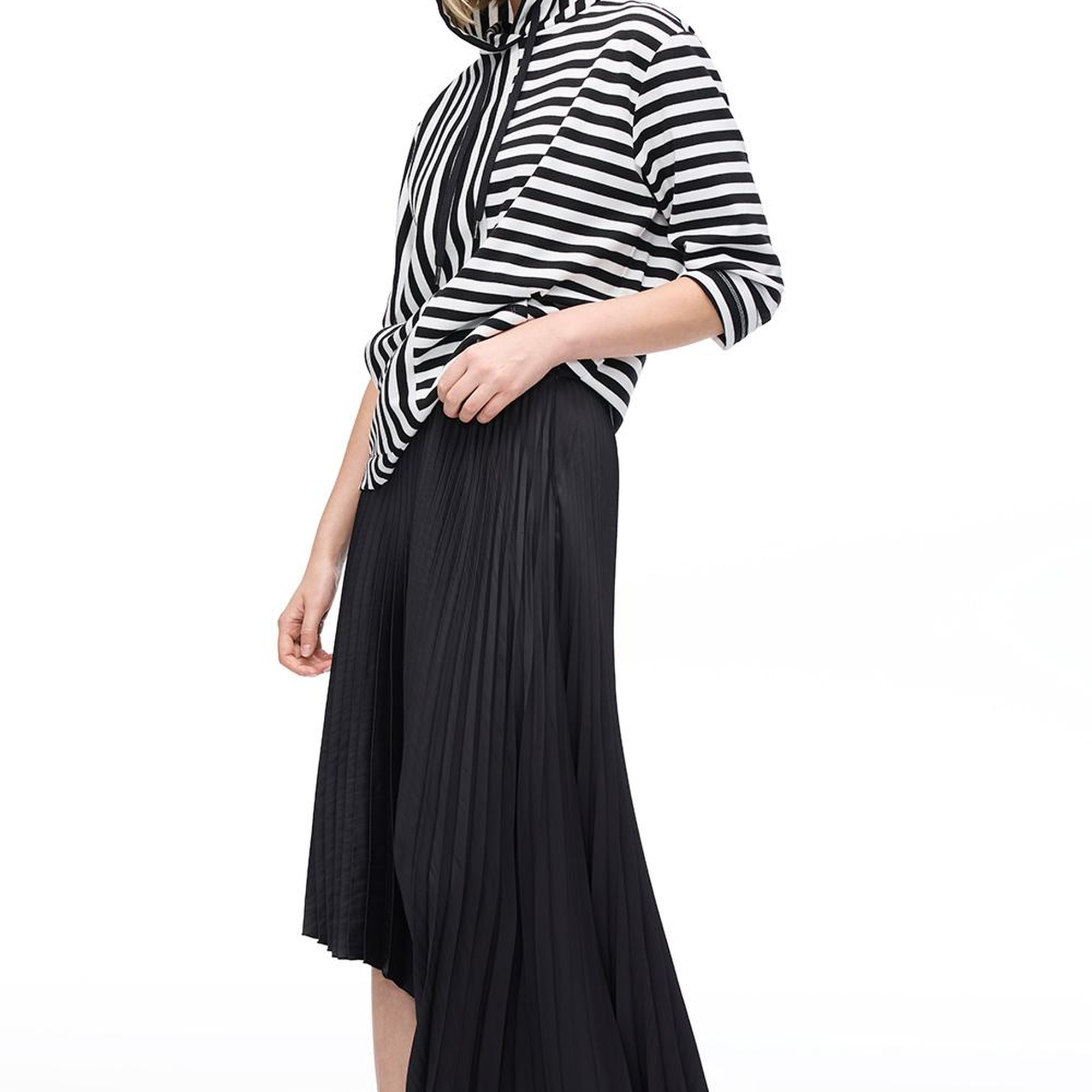 Febes Siyah Renk Regular Fit Yuvarlak Yaka Takma Kol Eşofman