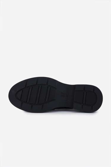  Valmenti Kadın Siyah Deri Loafer Ayakkabı