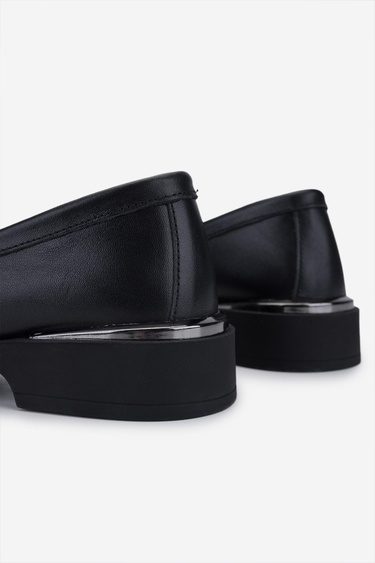  Valmenti Kadın Siyah Deri Loafer Ayakkabı