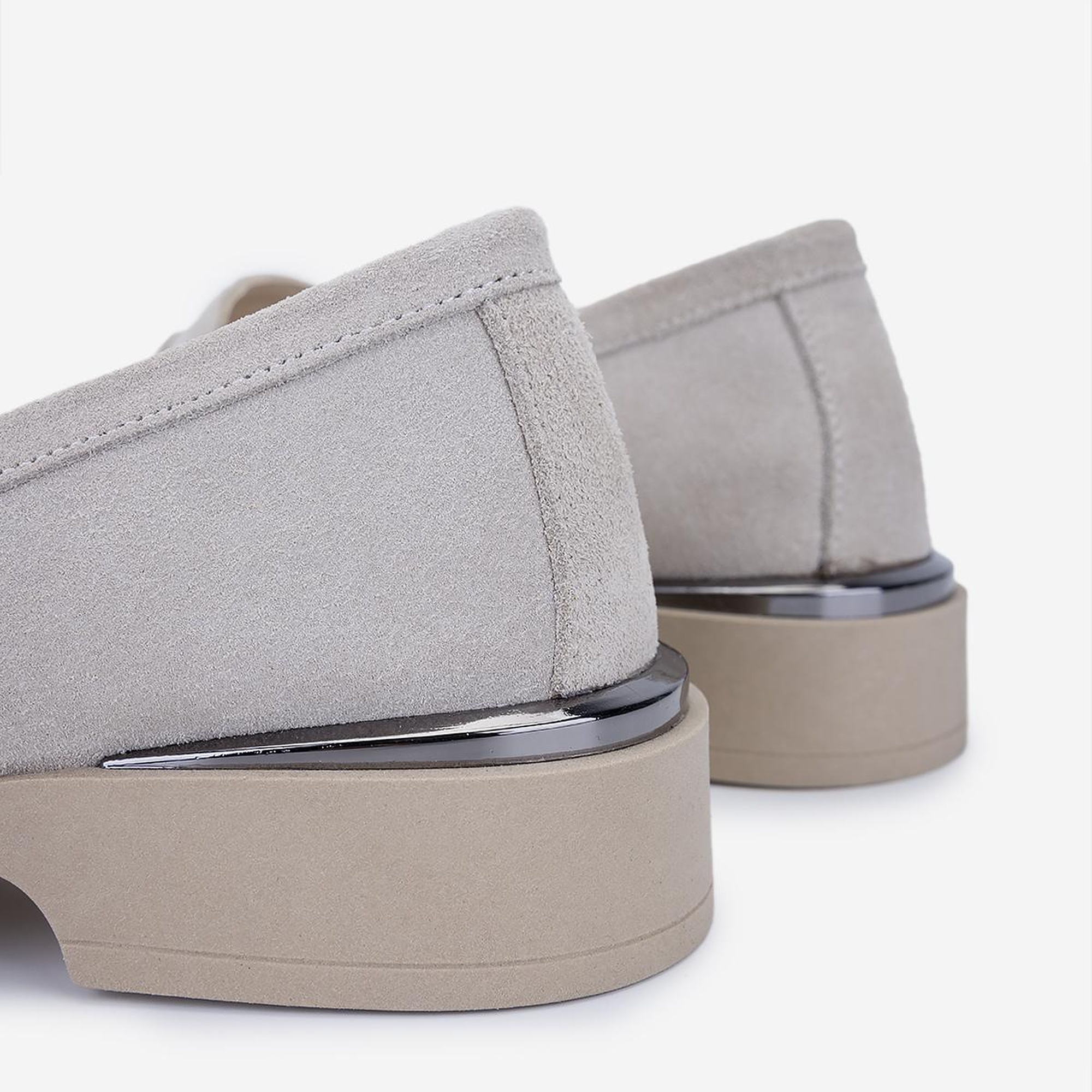 Valmenti Kadın Bej Süet Loafer Ayakkabı