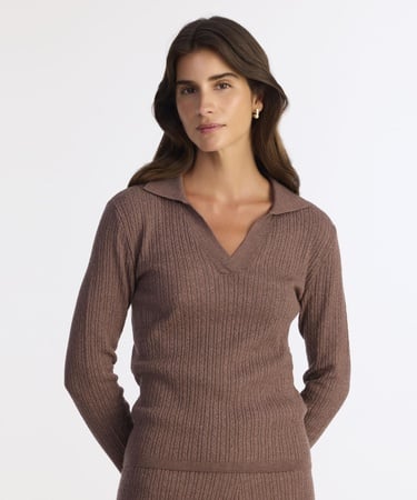  YARGICI Regular Polo Yaka Uzun Kol Kazak