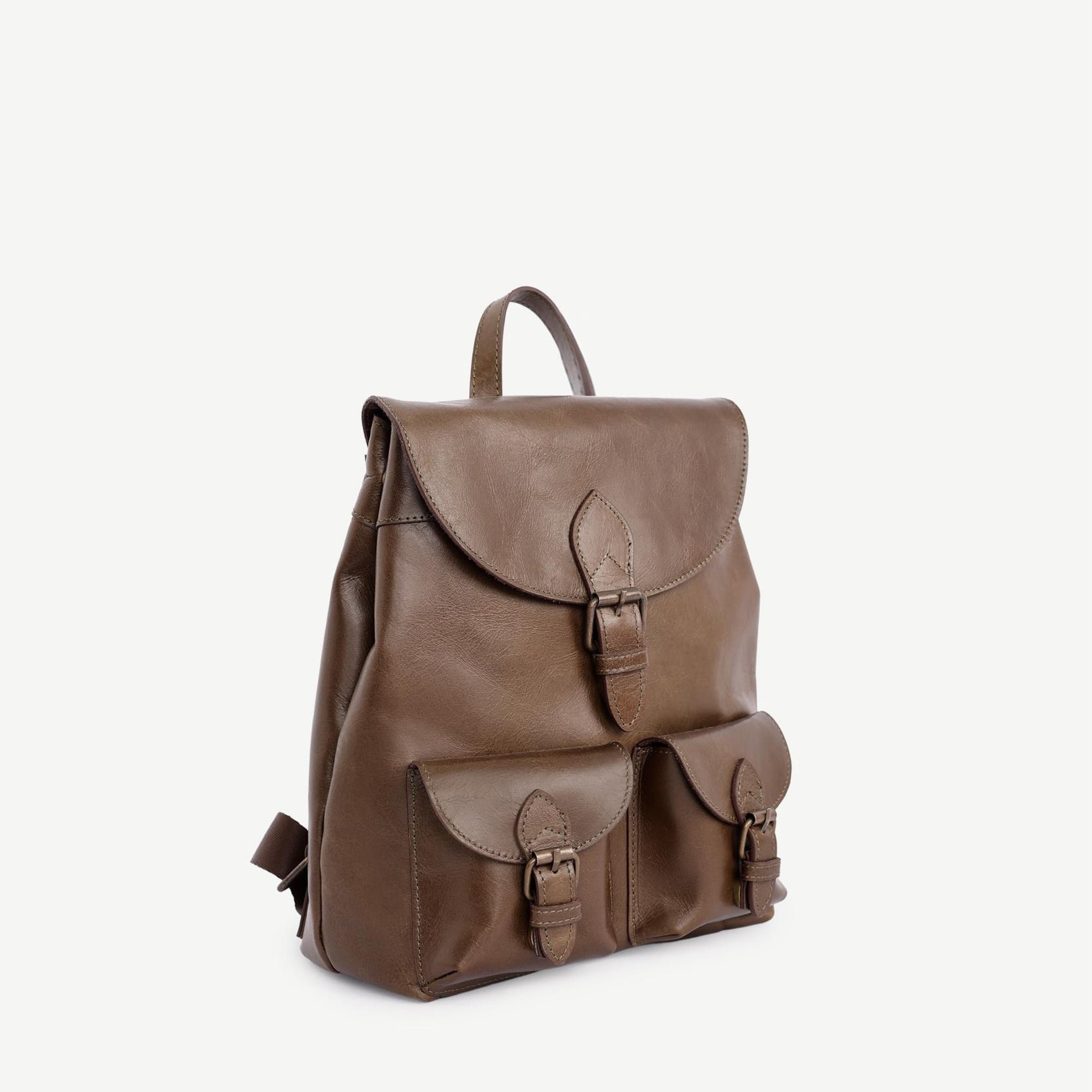 YARGICI Kapaklı Deri Sırt Çantası