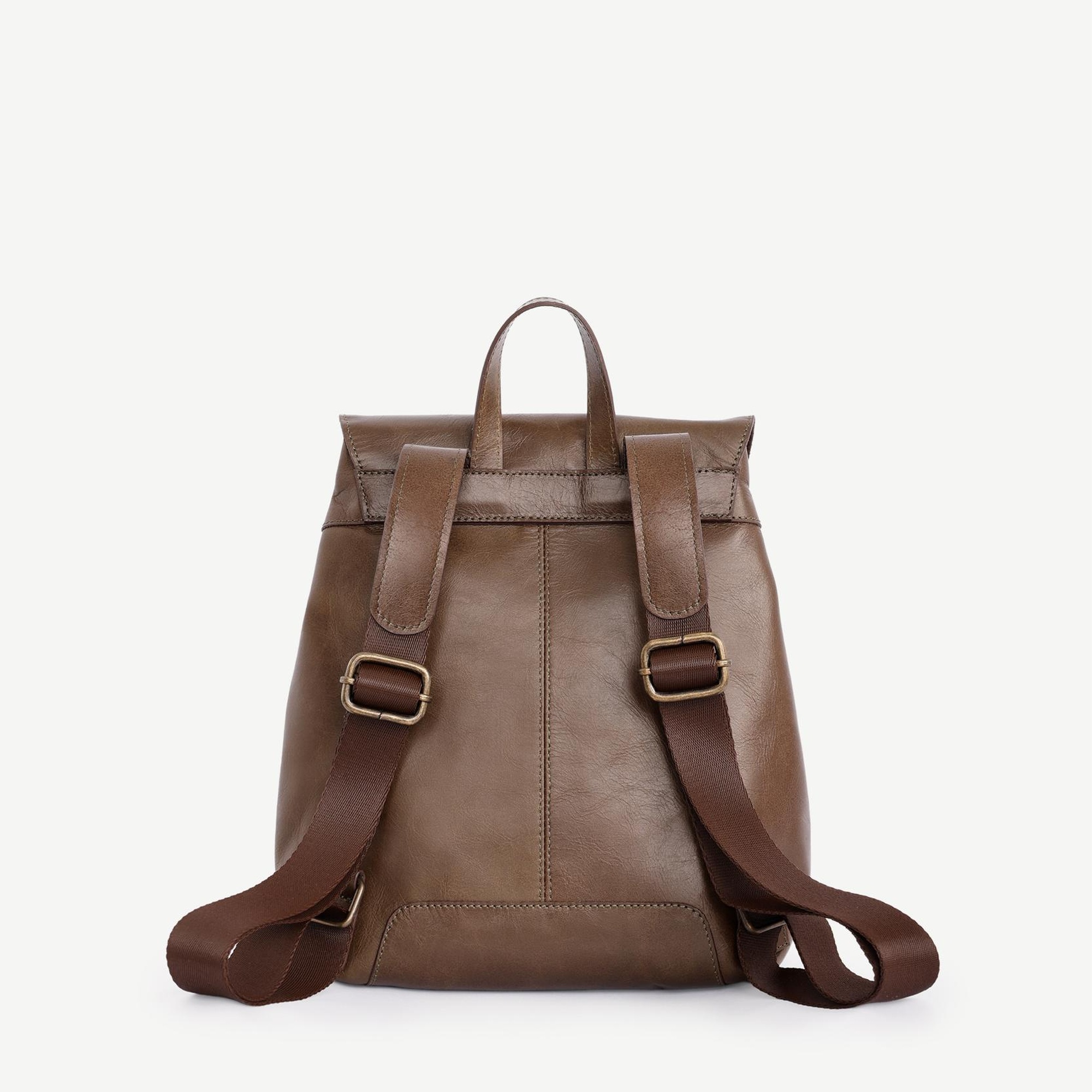 YARGICI Kapaklı Deri Sırt Çantası