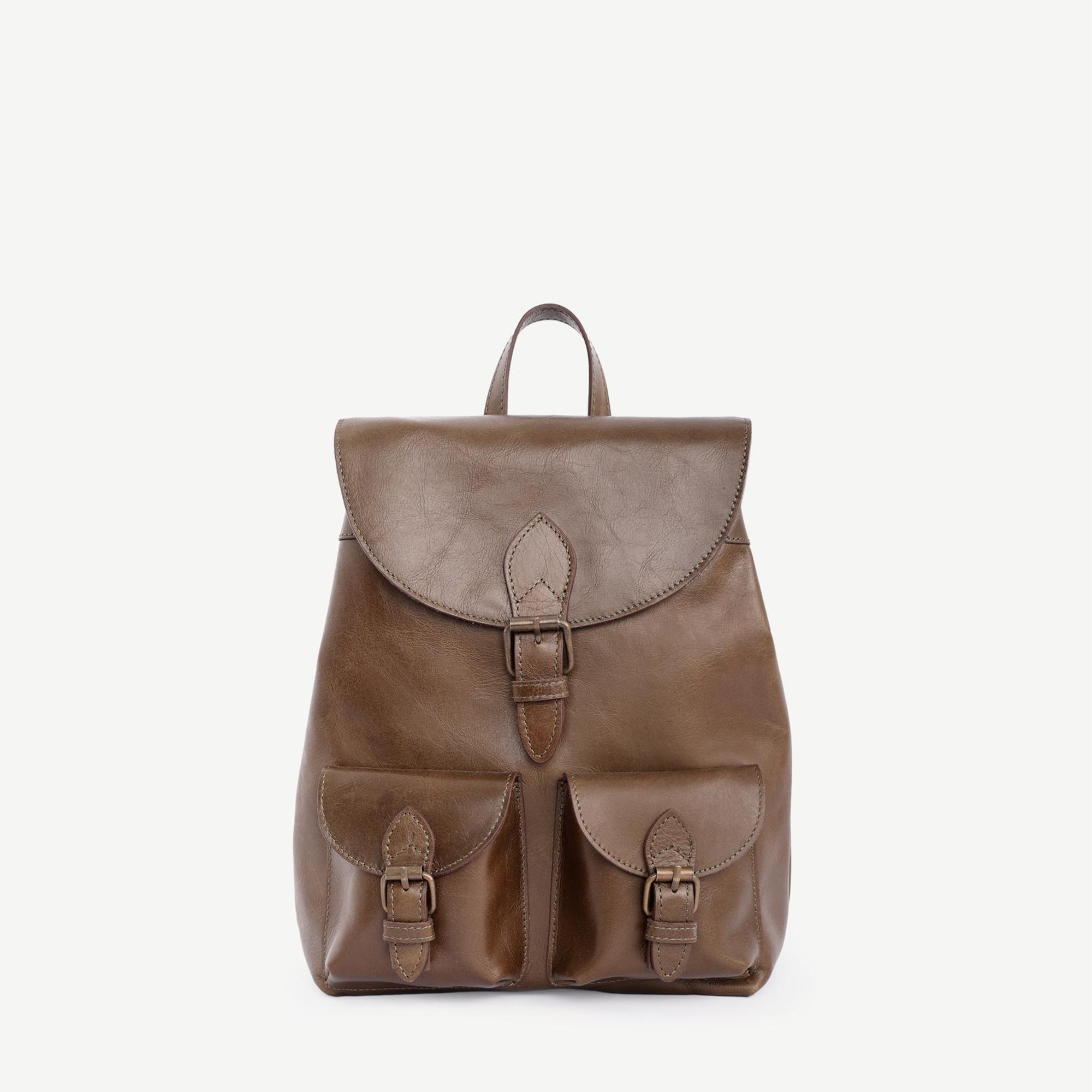 YARGICI Kapaklı Deri Sırt Çantası