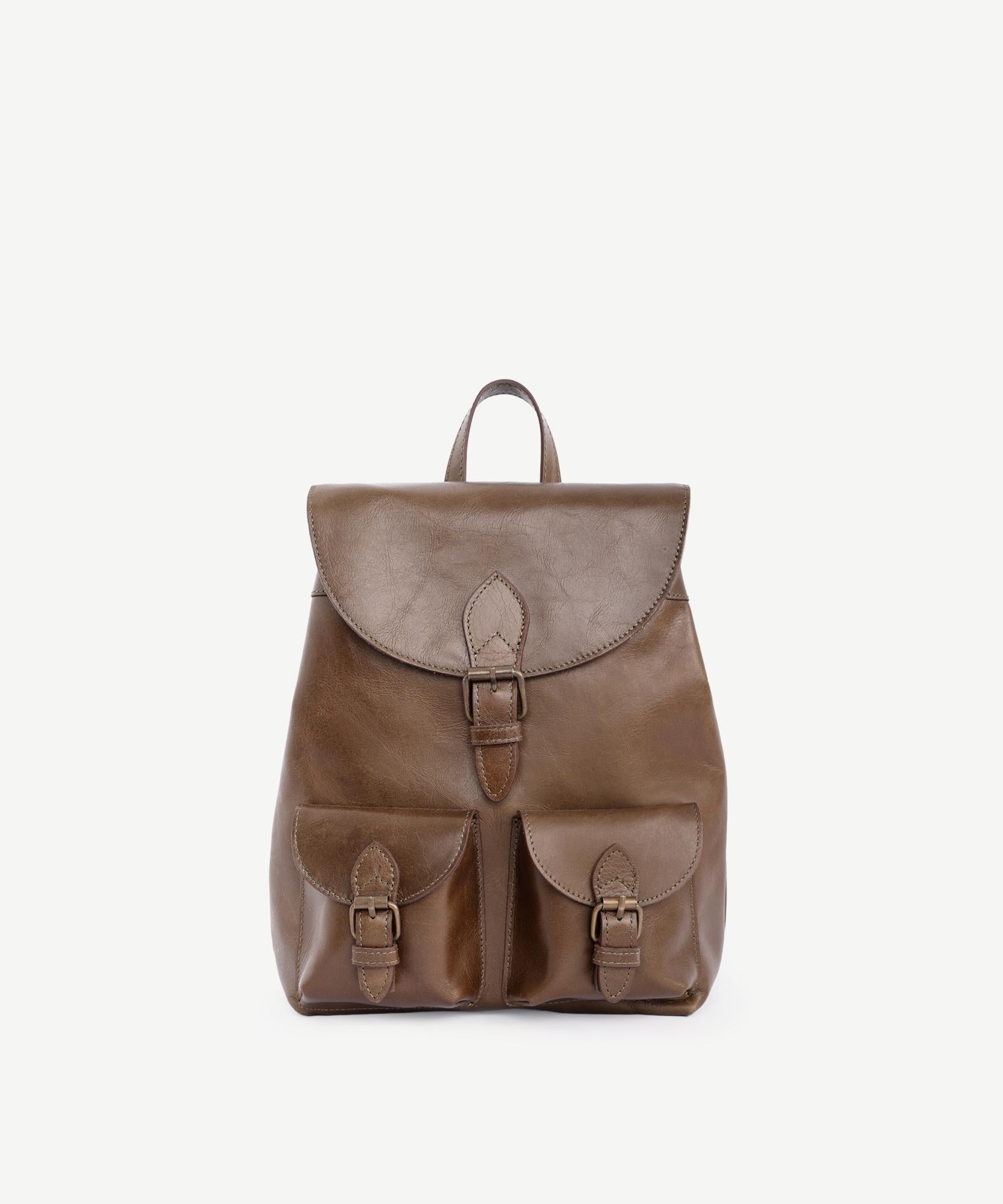  YARGICI Kapaklı Deri Sırt Çantası