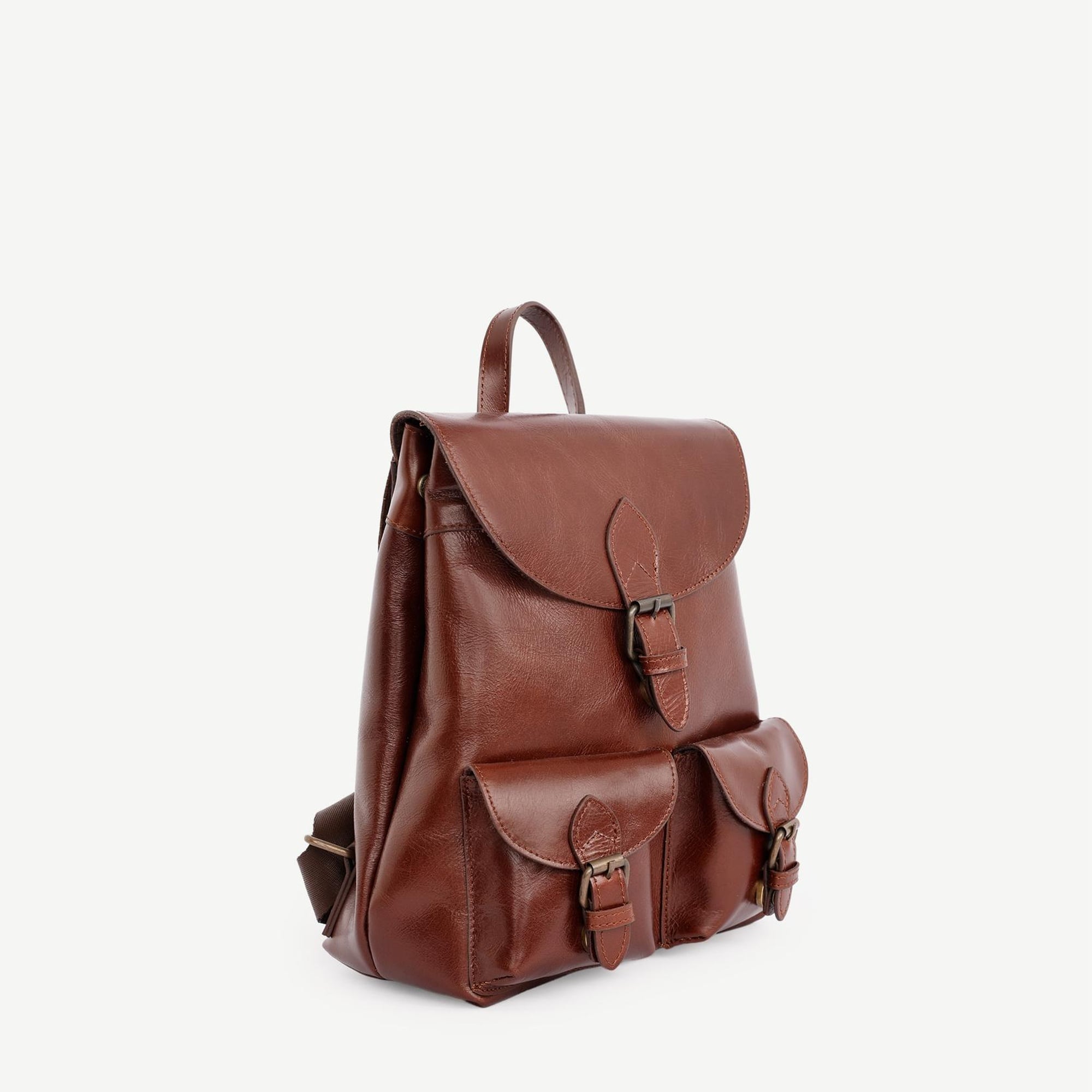 YARGICI Kapaklı Deri Sırt Çantası