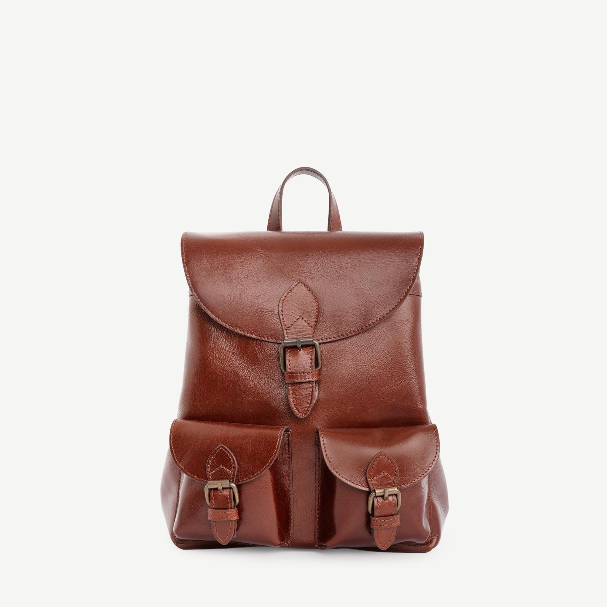 YARGICI Kapaklı Deri Sırt Çantası