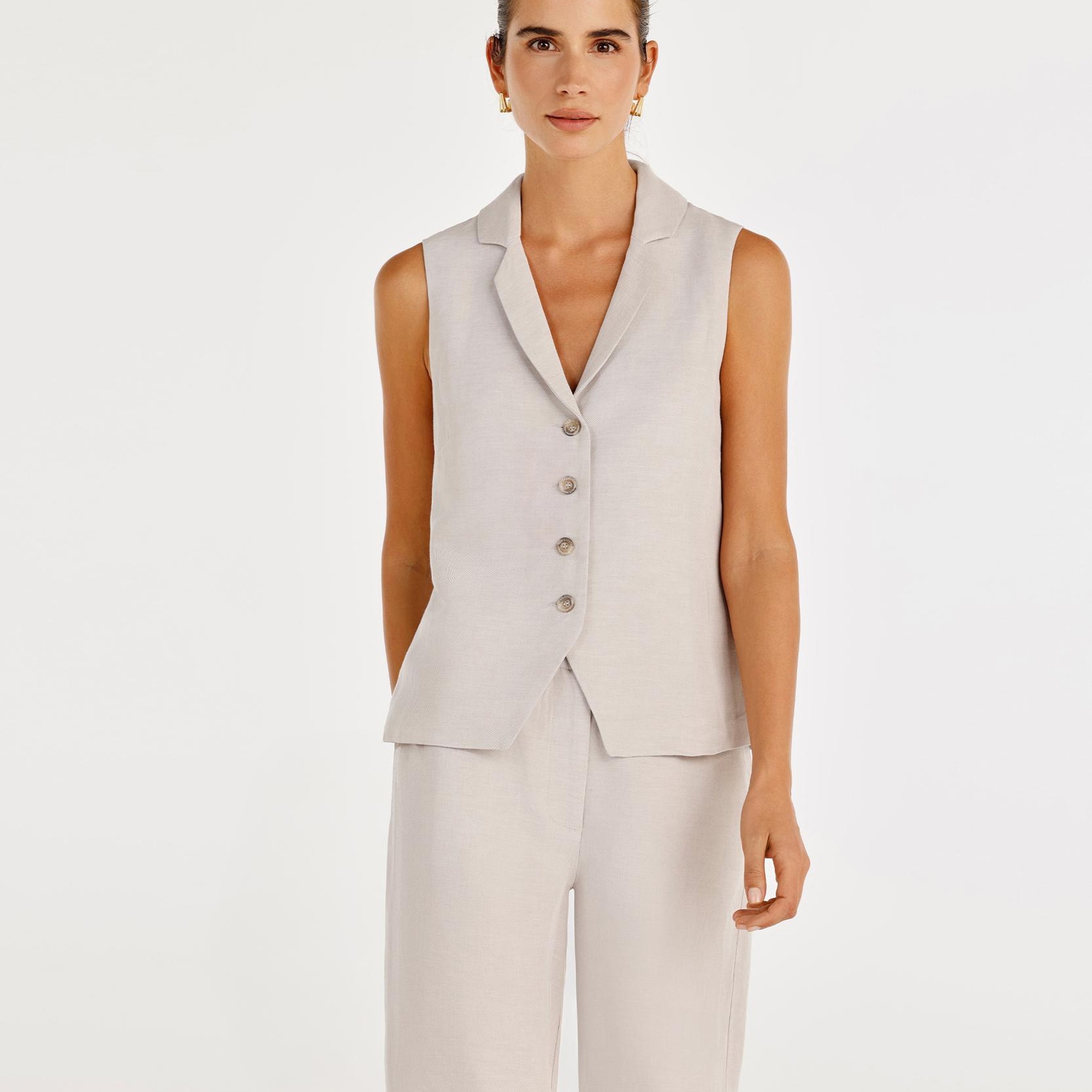 YARGICI Kelebek Yakalı Klasik Kesim Yelek