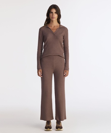  YARGICI Normal Bel Rahat Kalıp Triko Pantolon