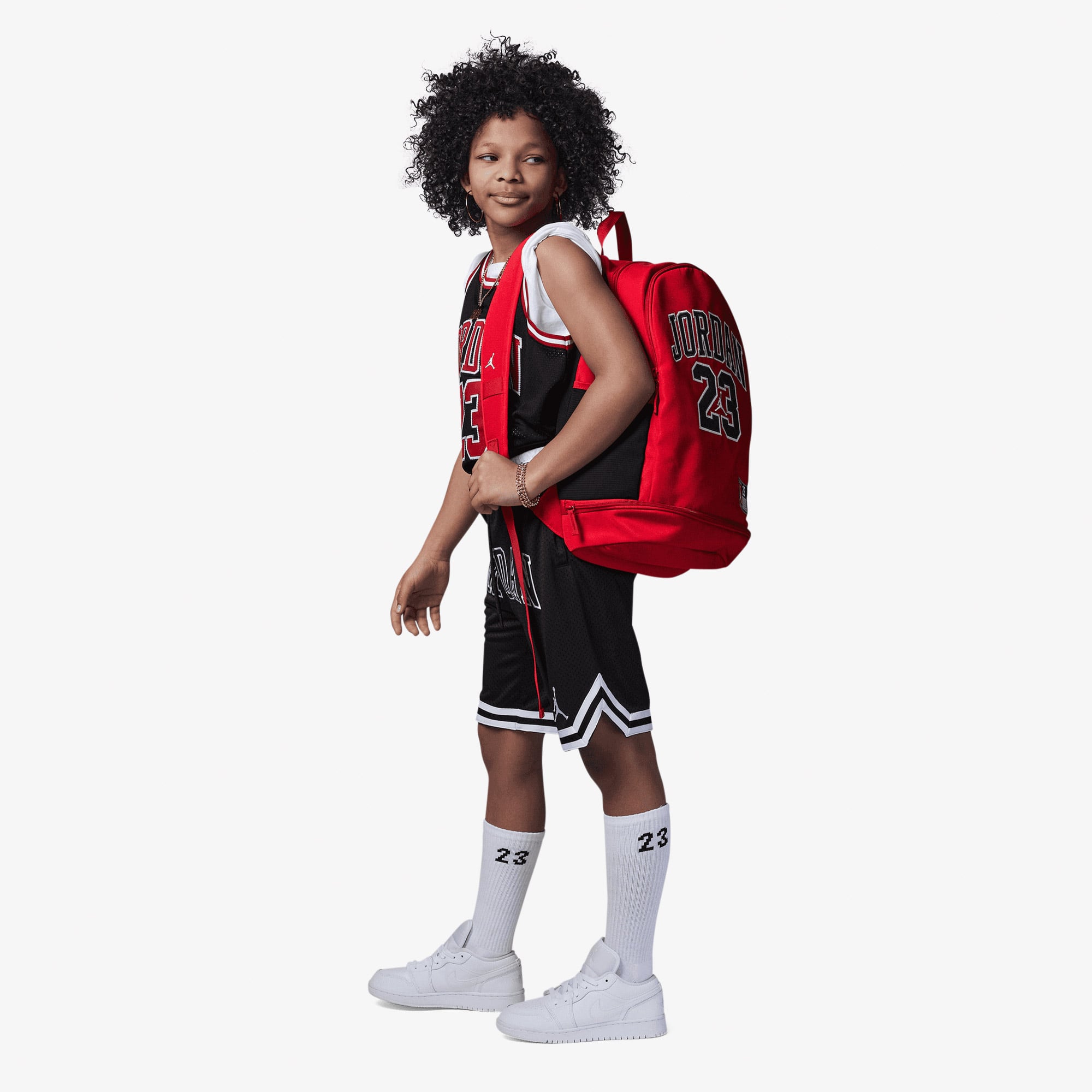  Jordan Jersey 23 Çocuk Kırmızı Sırt Çantası