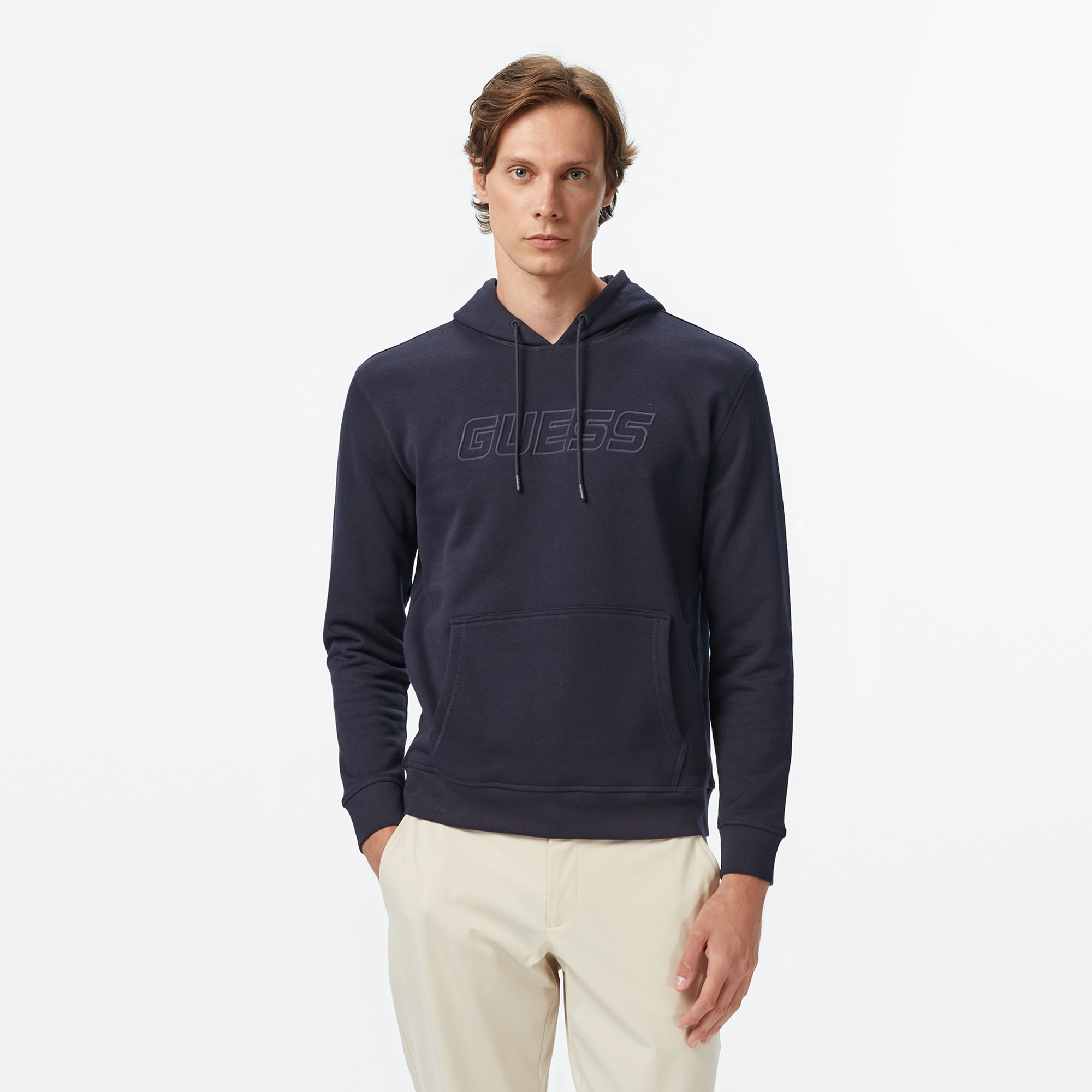 Guess Aldwin Erkek Lacivert Sweatshirt