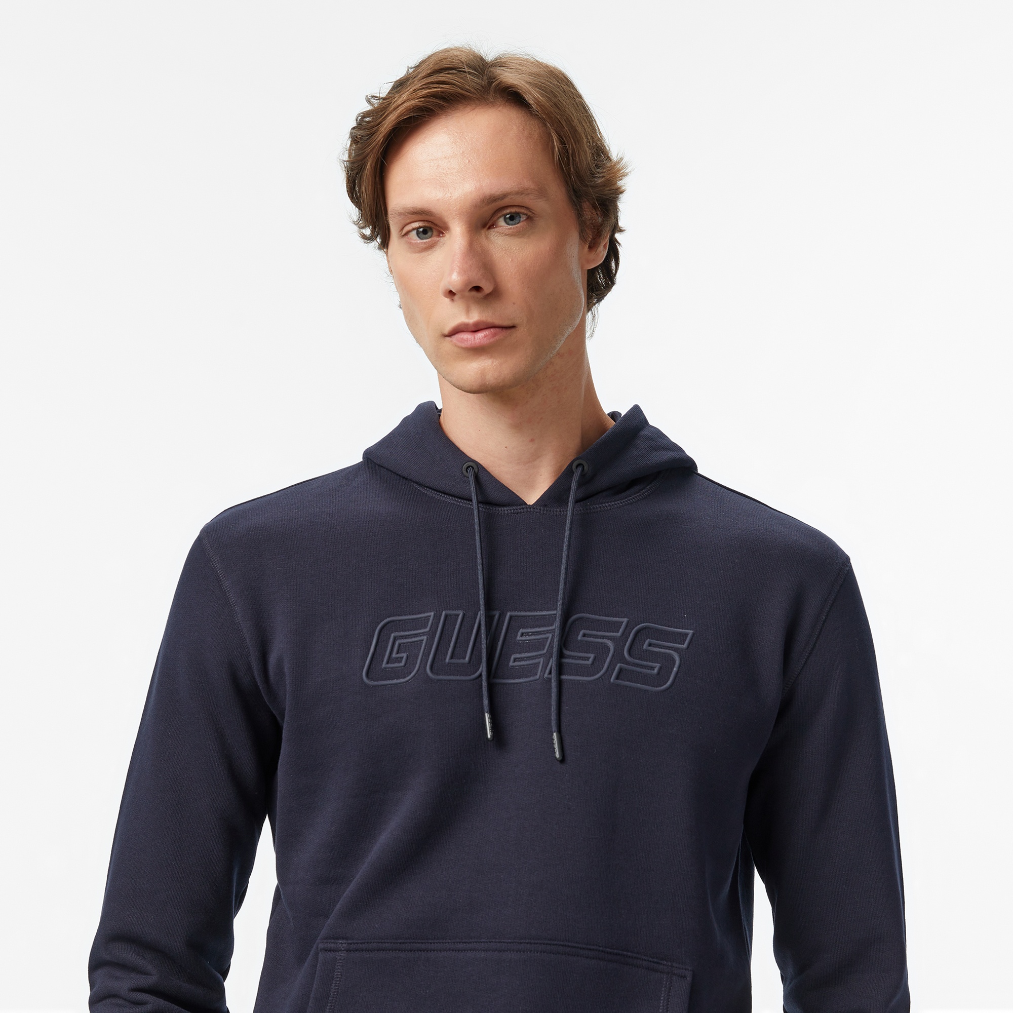 Guess Aldwin Erkek Lacivert Sweatshirt