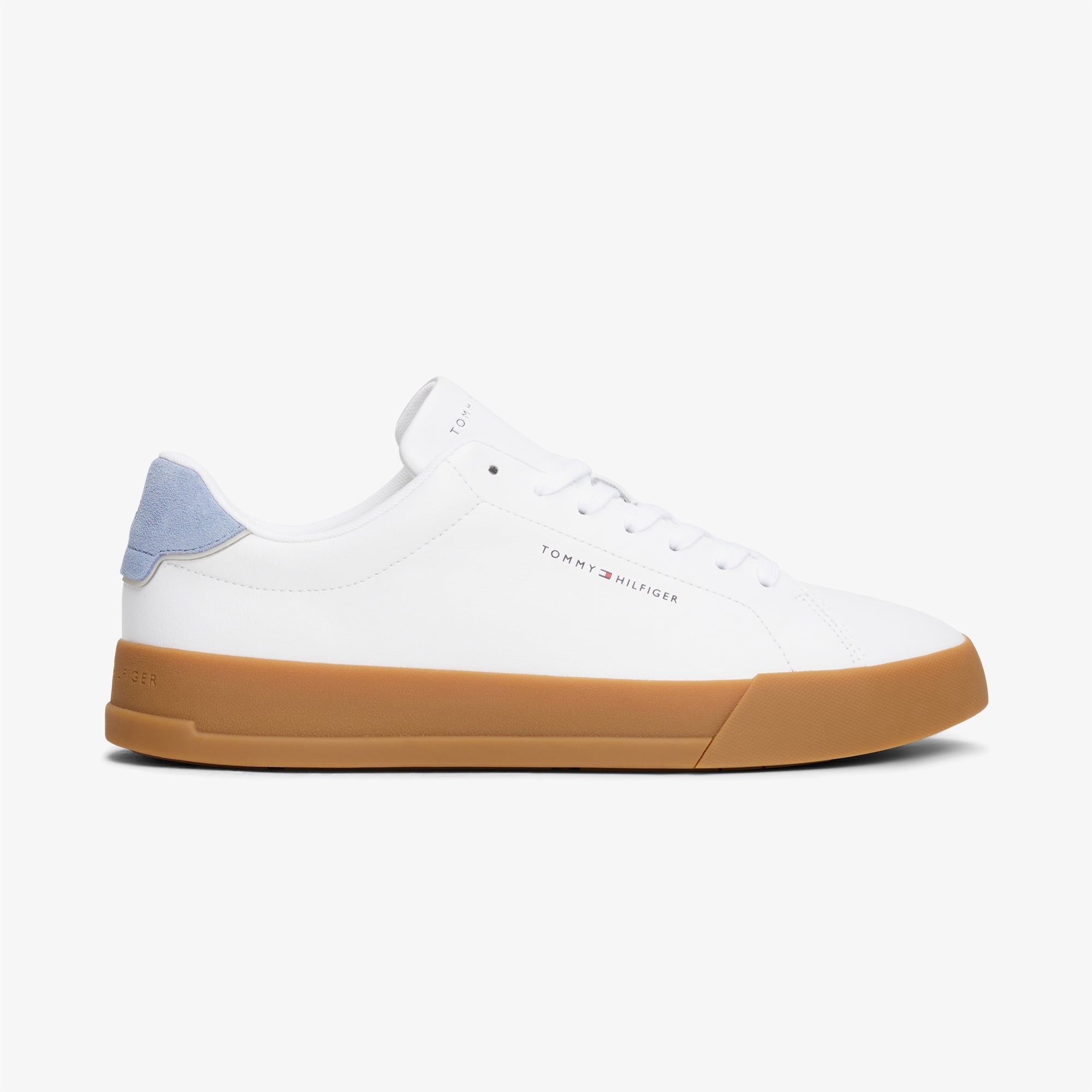 Tommy Hilfiger Court Leather Detail Erkek Beyaz Sneaker