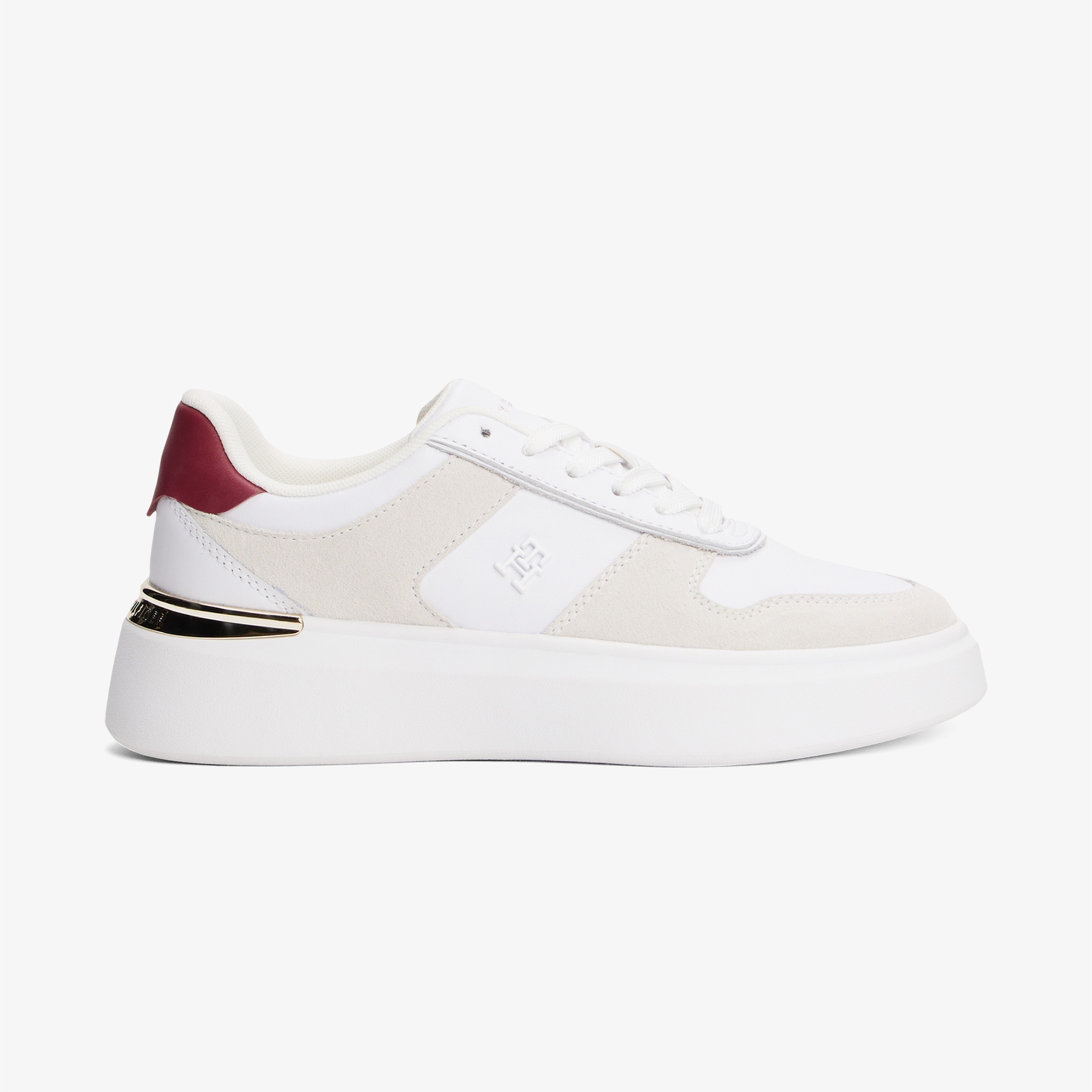 Tommy Hilfiger Fashion Court Mix Kadın Beyaz Sneaker