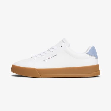  Tommy Hilfiger Court Leather Detail Erkek Beyaz Sneaker