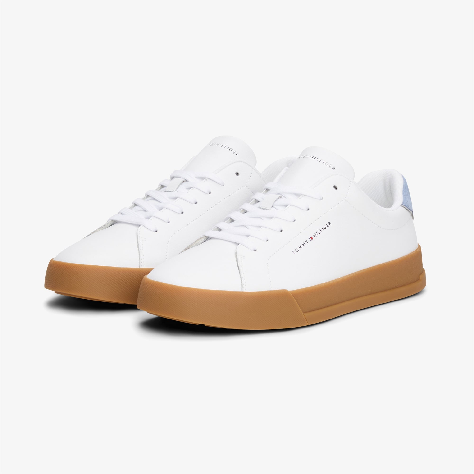 Tommy Hilfiger Court Leather Detail Erkek Beyaz Sneaker