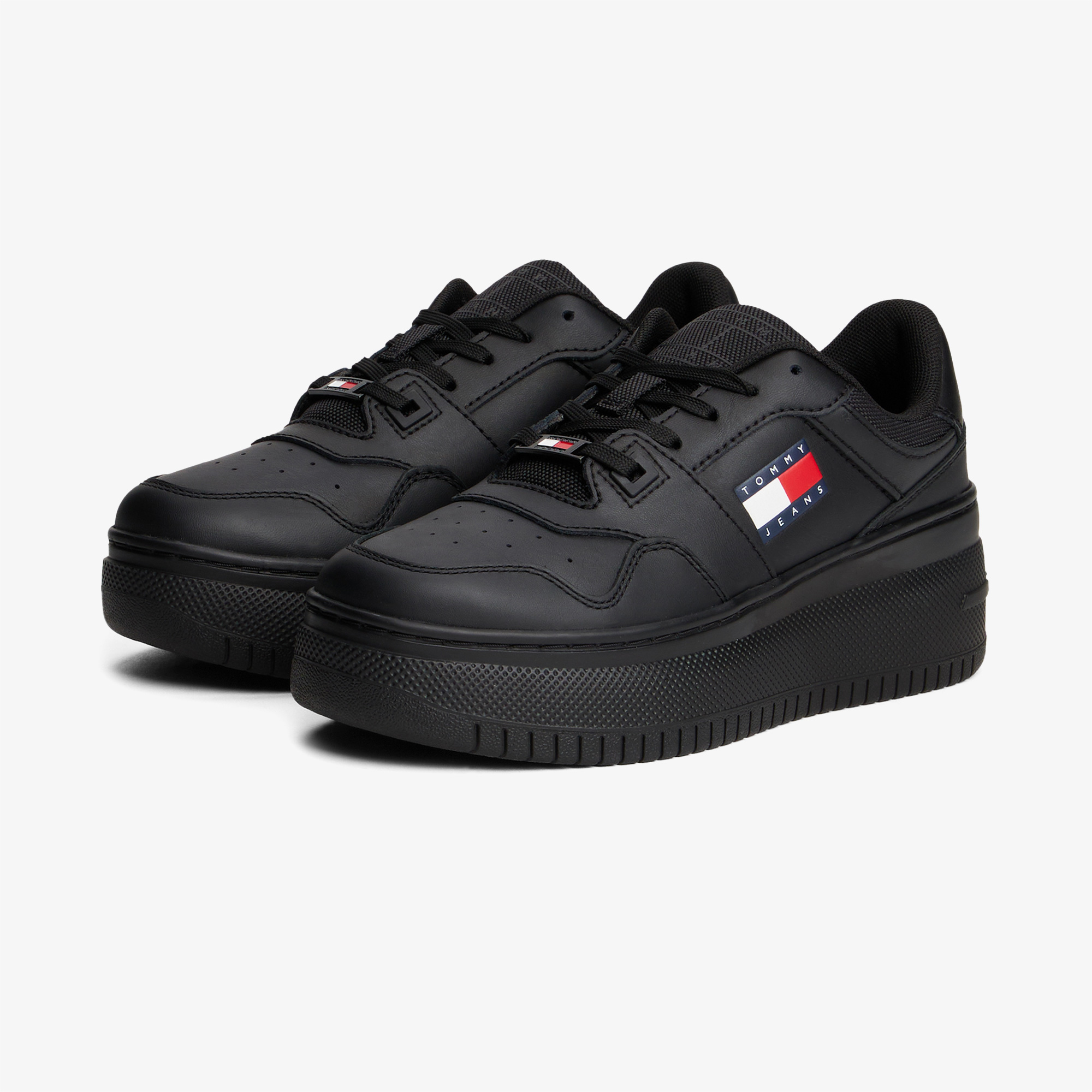 Tommy Jeans New Retro Basket Kadın Siyah Sneaker - Görsel 3