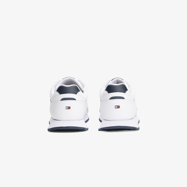  Tommy Hilfiger New Runner Eva Leather Essential Erkek Beyaz Sneaker