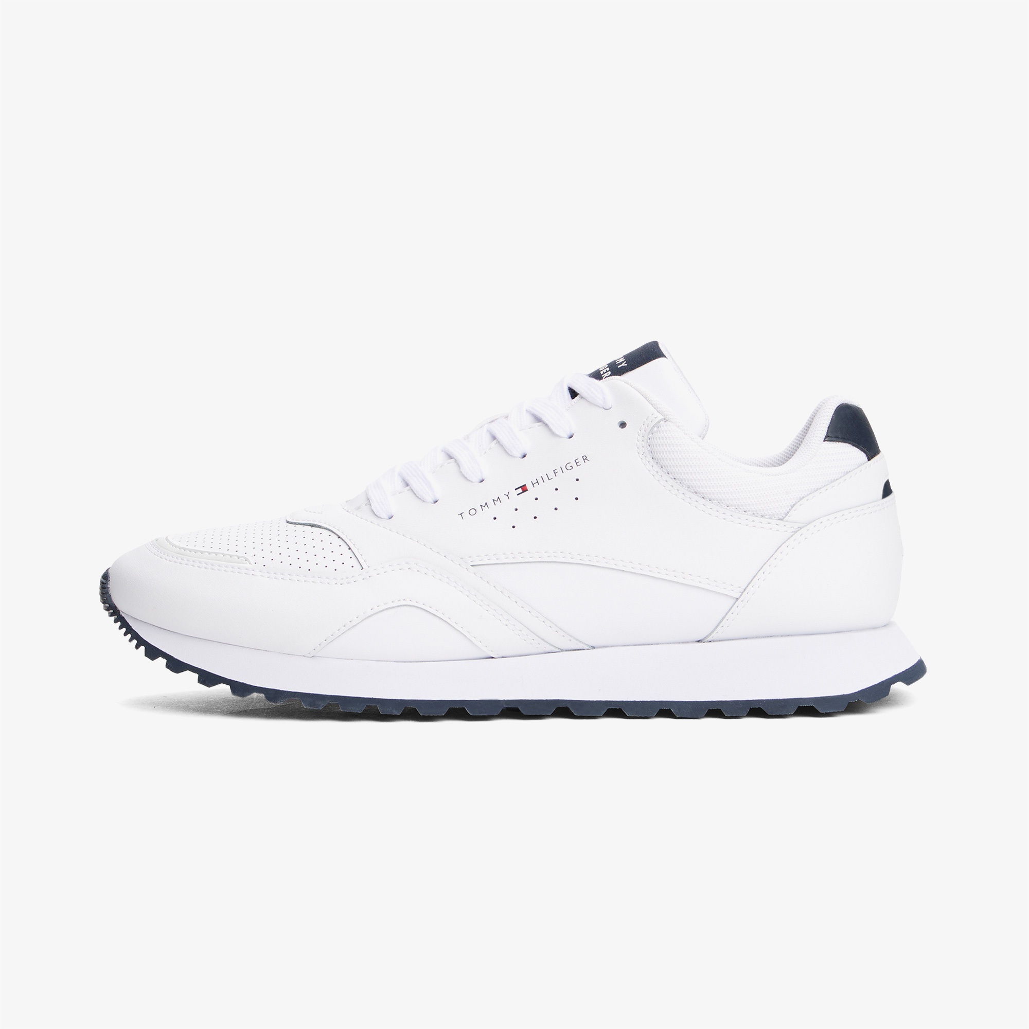 Tommy Hilfiger New Runner Eva Leather Essential Erkek Beyaz Sneaker