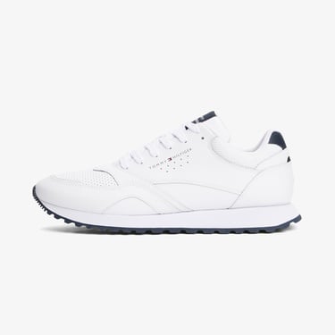  Tommy Hilfiger New Runner Eva Leather Essential Erkek Beyaz Sneaker