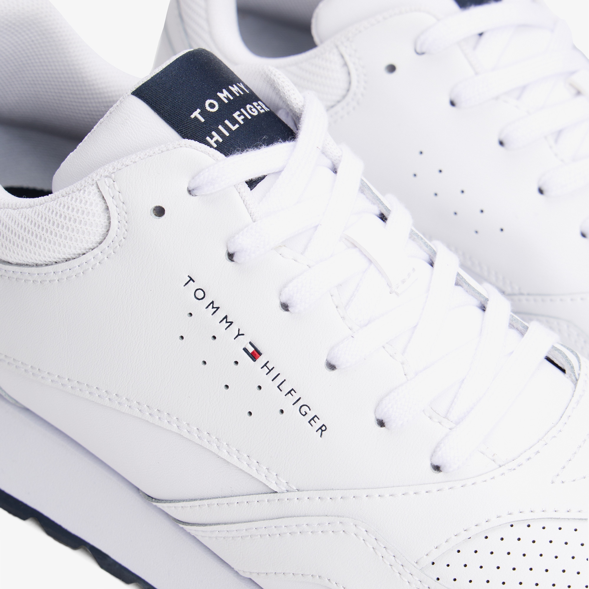 Tommy Hilfiger New Runner Eva Leather Essential Erkek Beyaz Sneaker