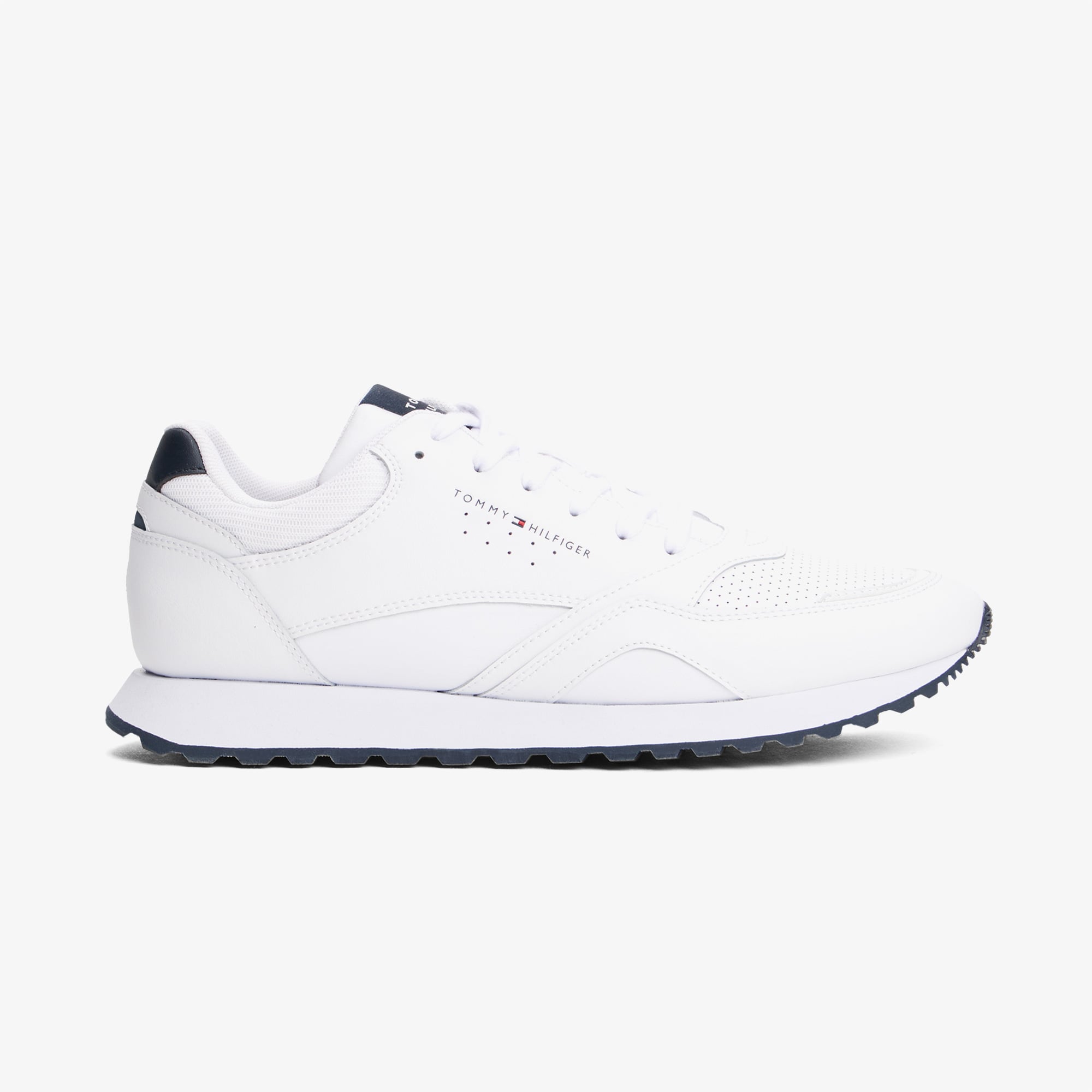  Tommy Hilfiger New Runner Eva Leather Essential Erkek Beyaz Sneaker