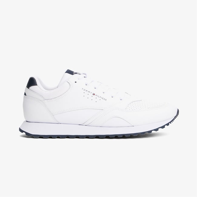  Tommy Hilfiger New Runner Eva Leather Essential Erkek Beyaz Sneaker