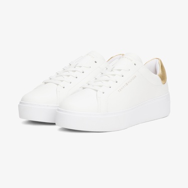  Tommy Hilfiger Essential Platform Court Kadın Altın Sneaker