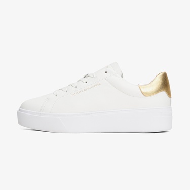  Tommy Hilfiger Essential Platform Court Kadın Altın Sneaker