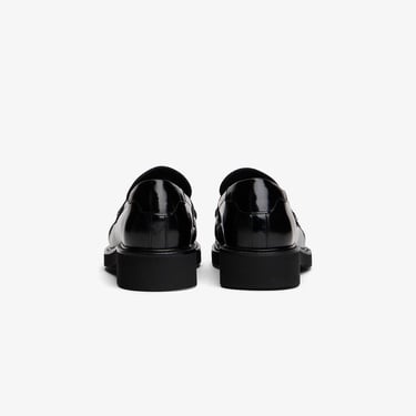  Tommy Hilfiger Square Toe Abrasivato Kadın Loafer Siyah Loafer