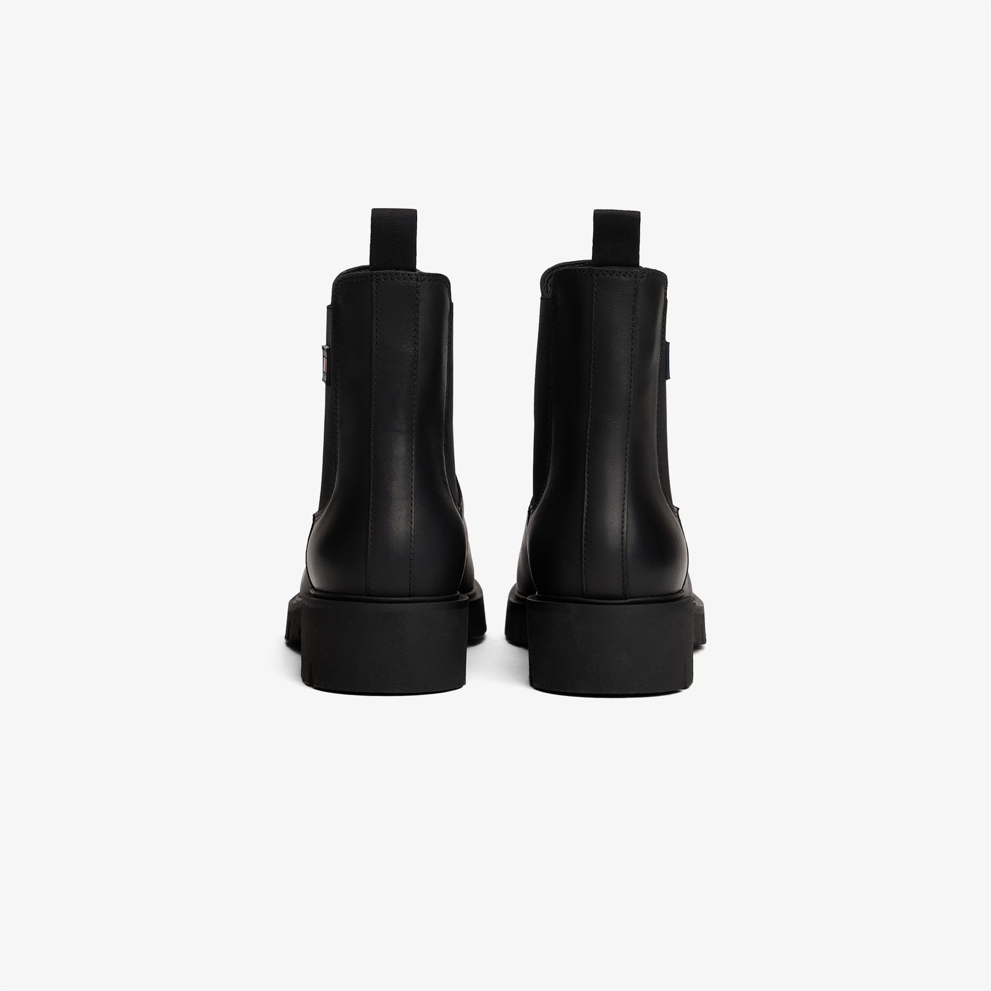 Tommy Jeans Chelsea Leather Kadın Kısa Siyah Bot