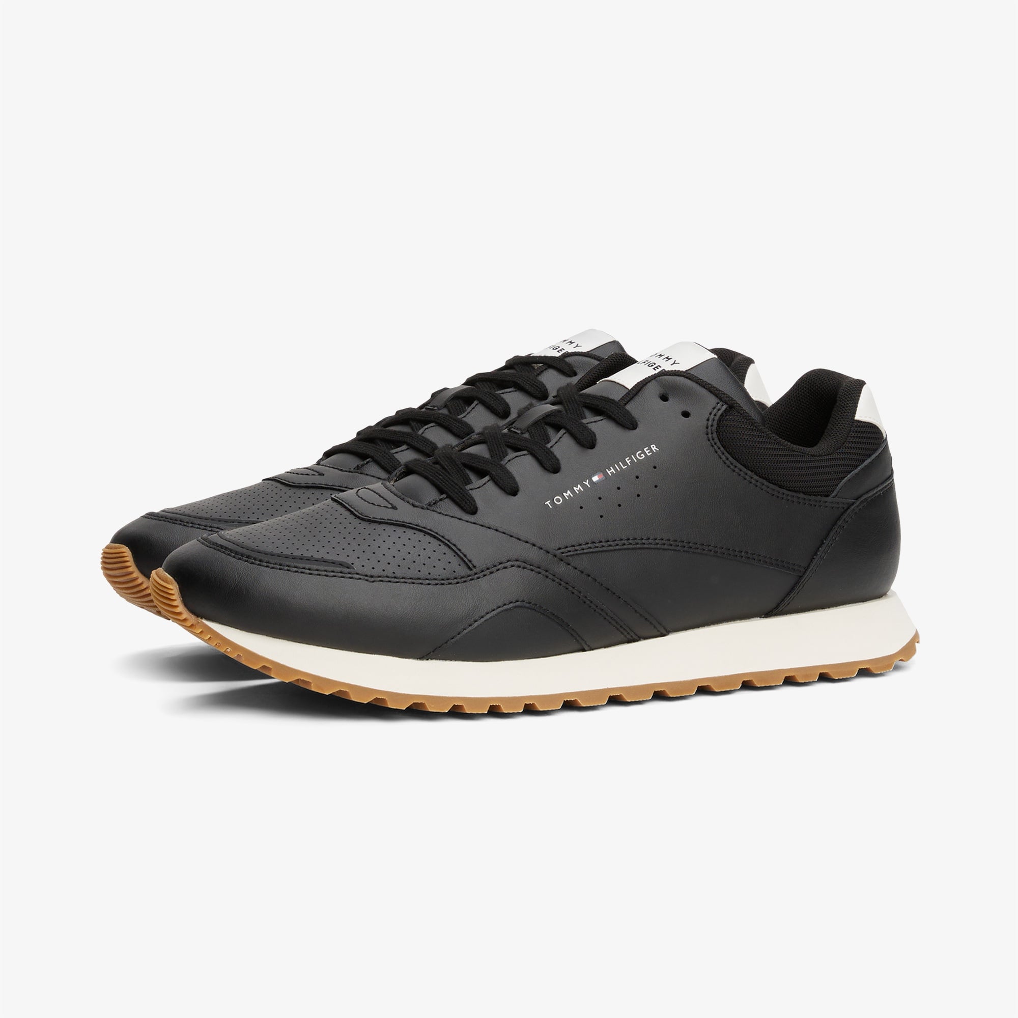 Tommy Hilfiger New Runner Eva Leather Essential Erkek Siyah Sneaker