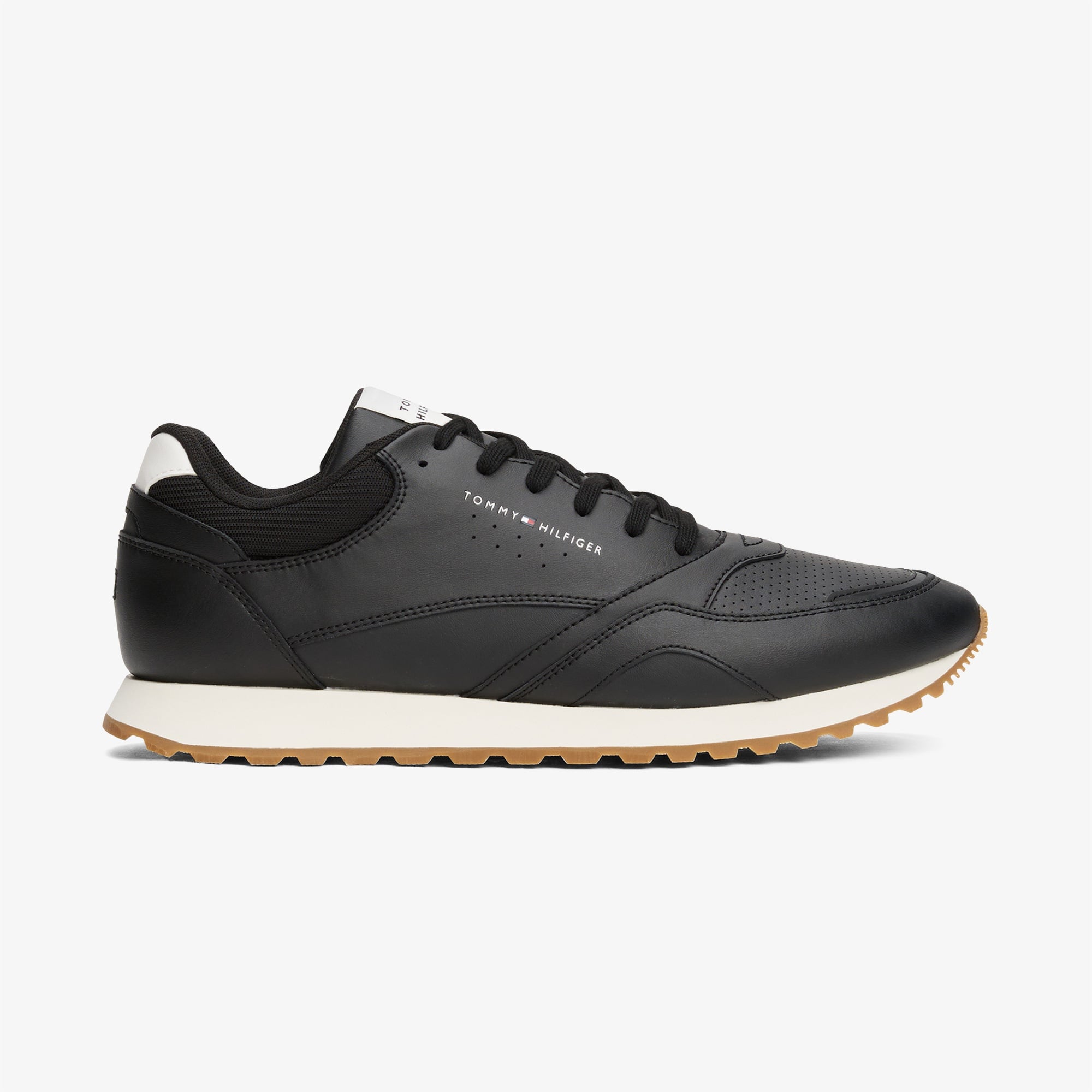 Tommy Hilfiger New Runner Eva Leather Essential Erkek Siyah Sneaker