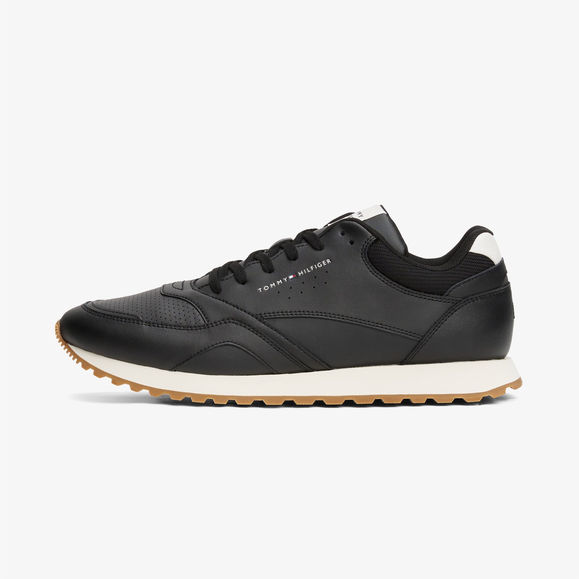 Tommy Hilfiger New Runner Eva Leather Essential Erkek Siyah Sneaker