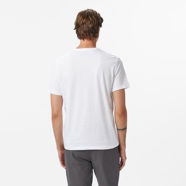  Calvin Klein Outline Tape Graphic Erkek Beyaz T-Shirt