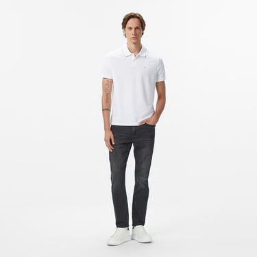  Calvin Klein Refined Pique Tipped Classic Erkek Beyaz Polo