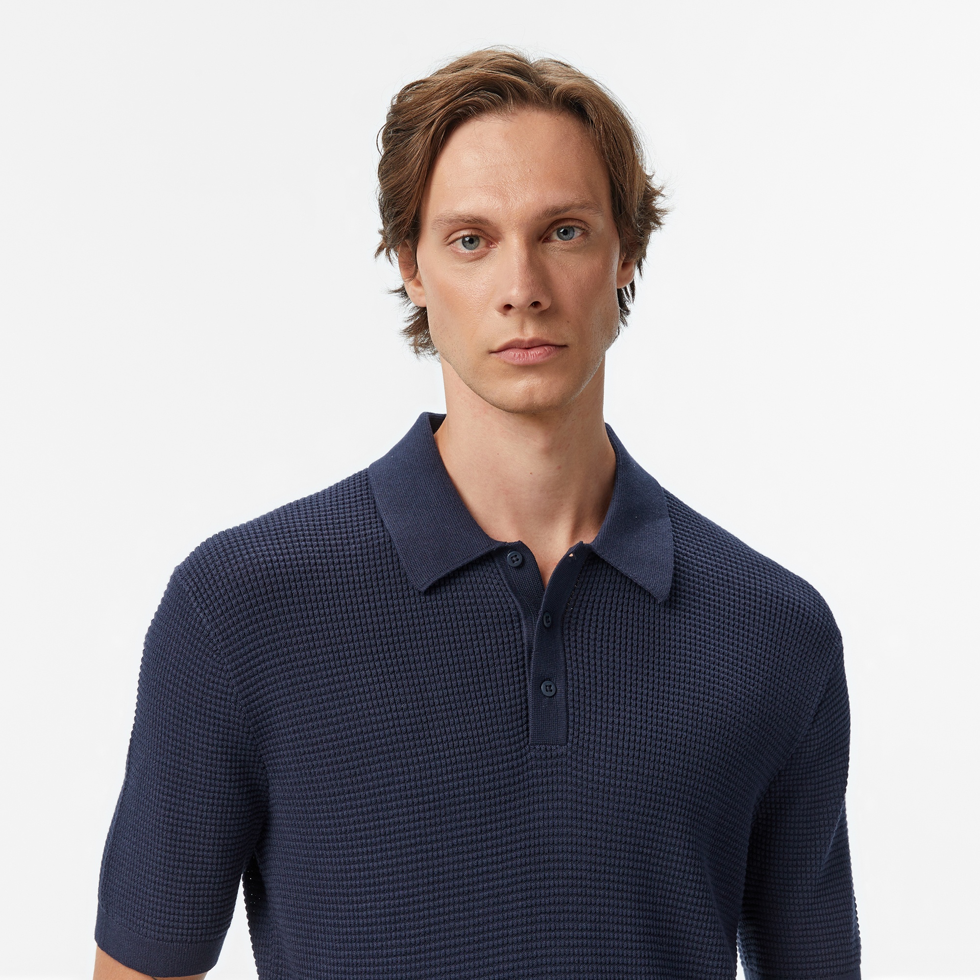 Calvin Klein Cotton Erkek Mavi Triko