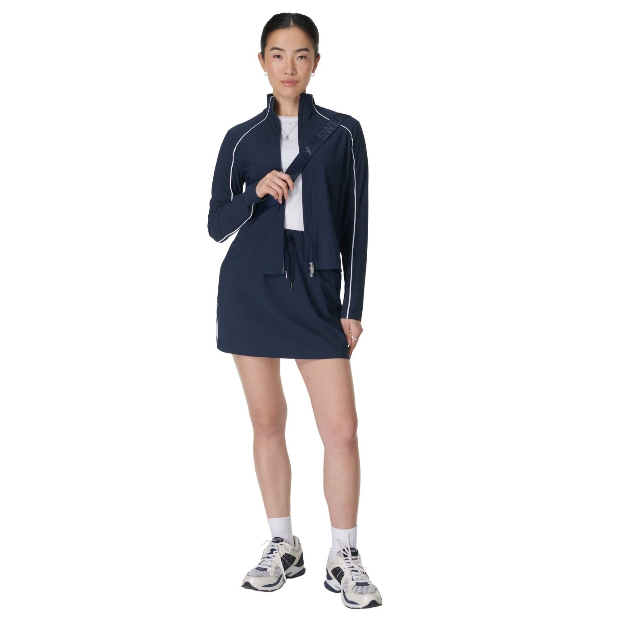 Sweaty Betty Anytime Explorer Zip Up Kadın Mavi Tank Top