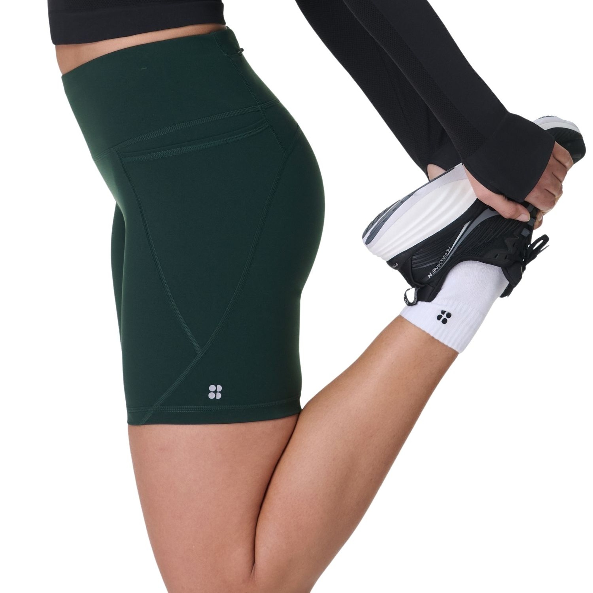 Sweaty Betty Power 6 Biker Shorts Kadın Yeşil Koşu Şortu