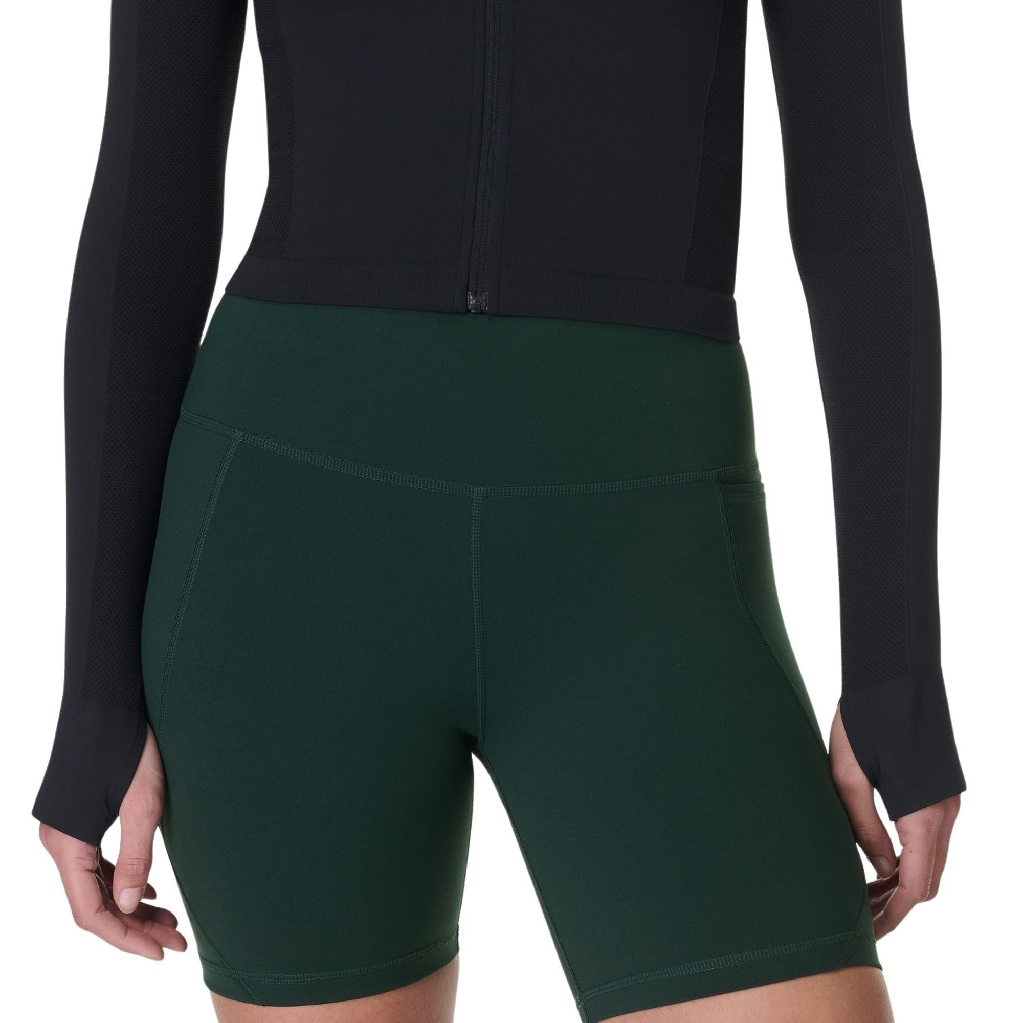 Sweaty Betty Power 6 Biker Shorts Kadın Yeşil Koşu Şortu