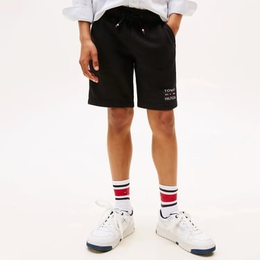  Tommy Hilfiger Logo Çocuk Siyah Şort