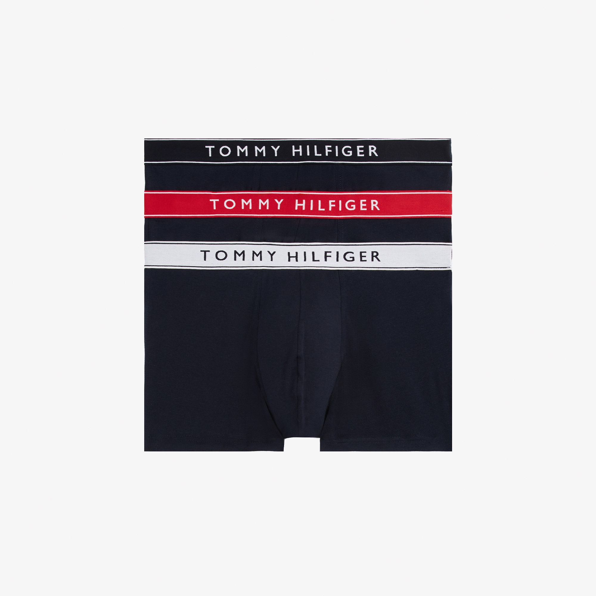 Tommy Hilfiger Lastikli Logolu Erkek Lacivert 3'lü Boxer