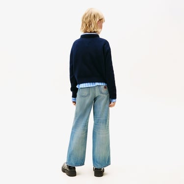  Tommy Hilfiger Heart Jacquard Çocuk Lacivert Kazak