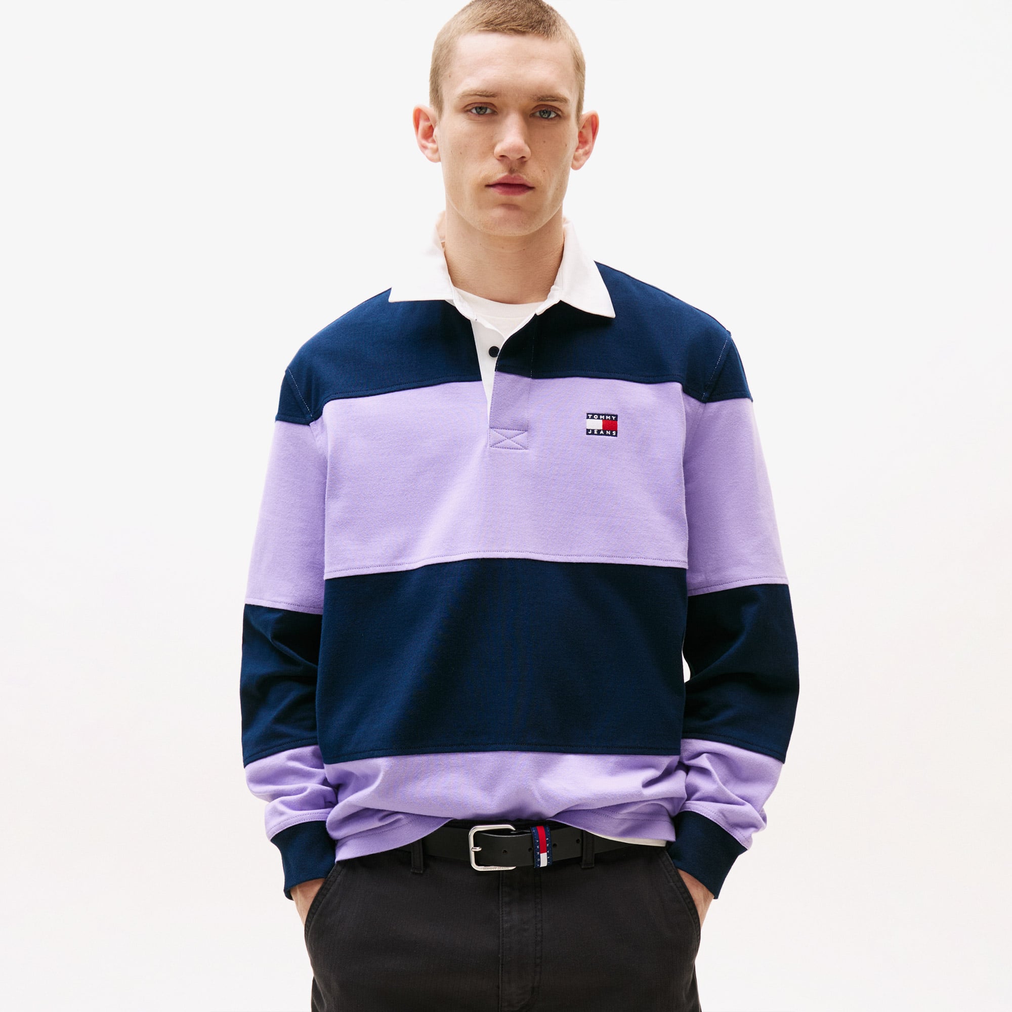  Tommy Jeans Relax Fit Erkek Renkli Polo Yaka T-Shirt