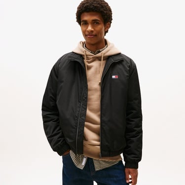  Tommy Jeans Essential Padded Erkek Siyah Puffer Mont
