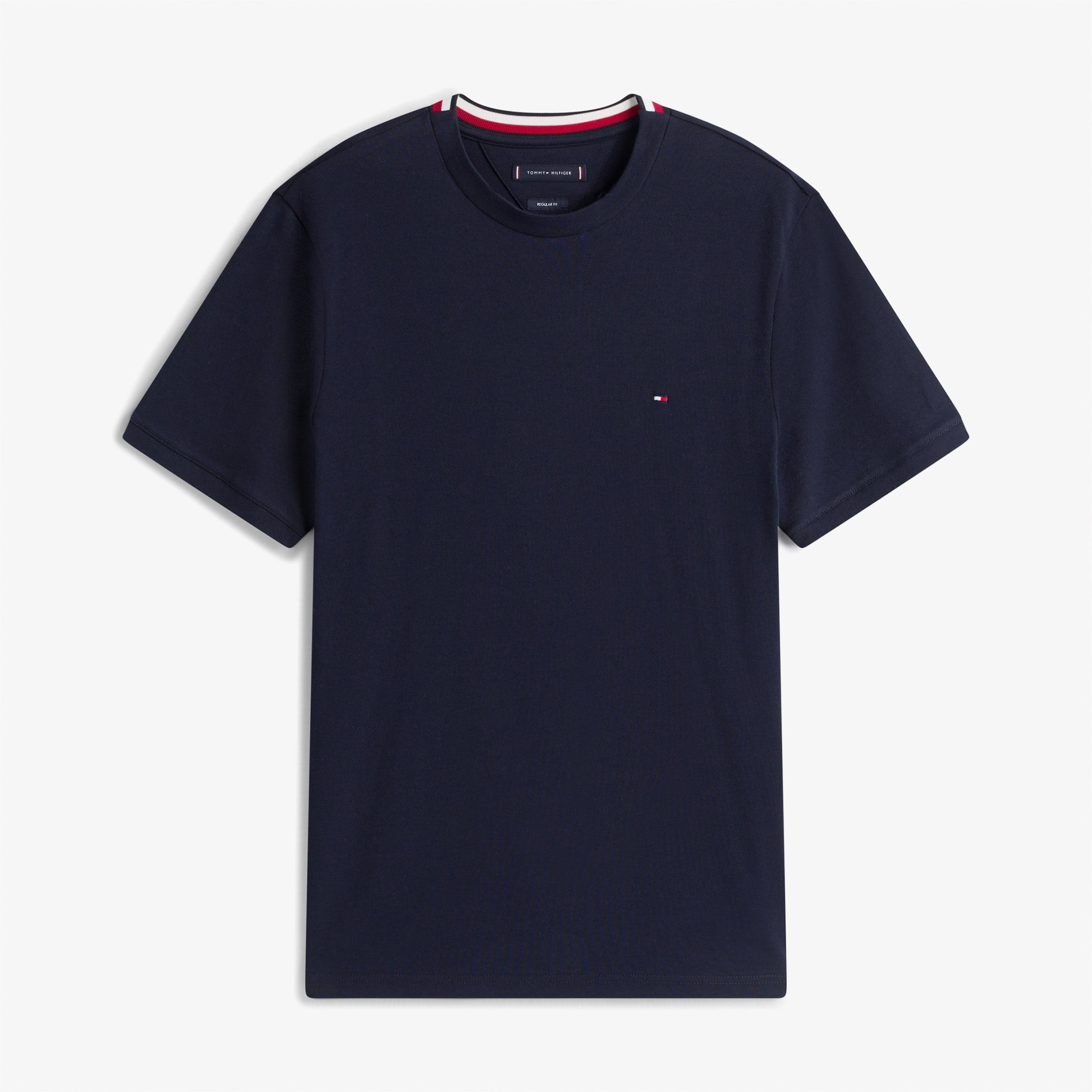 Tommy Hilfiger Pique Erkek Lacivert T-Shirt