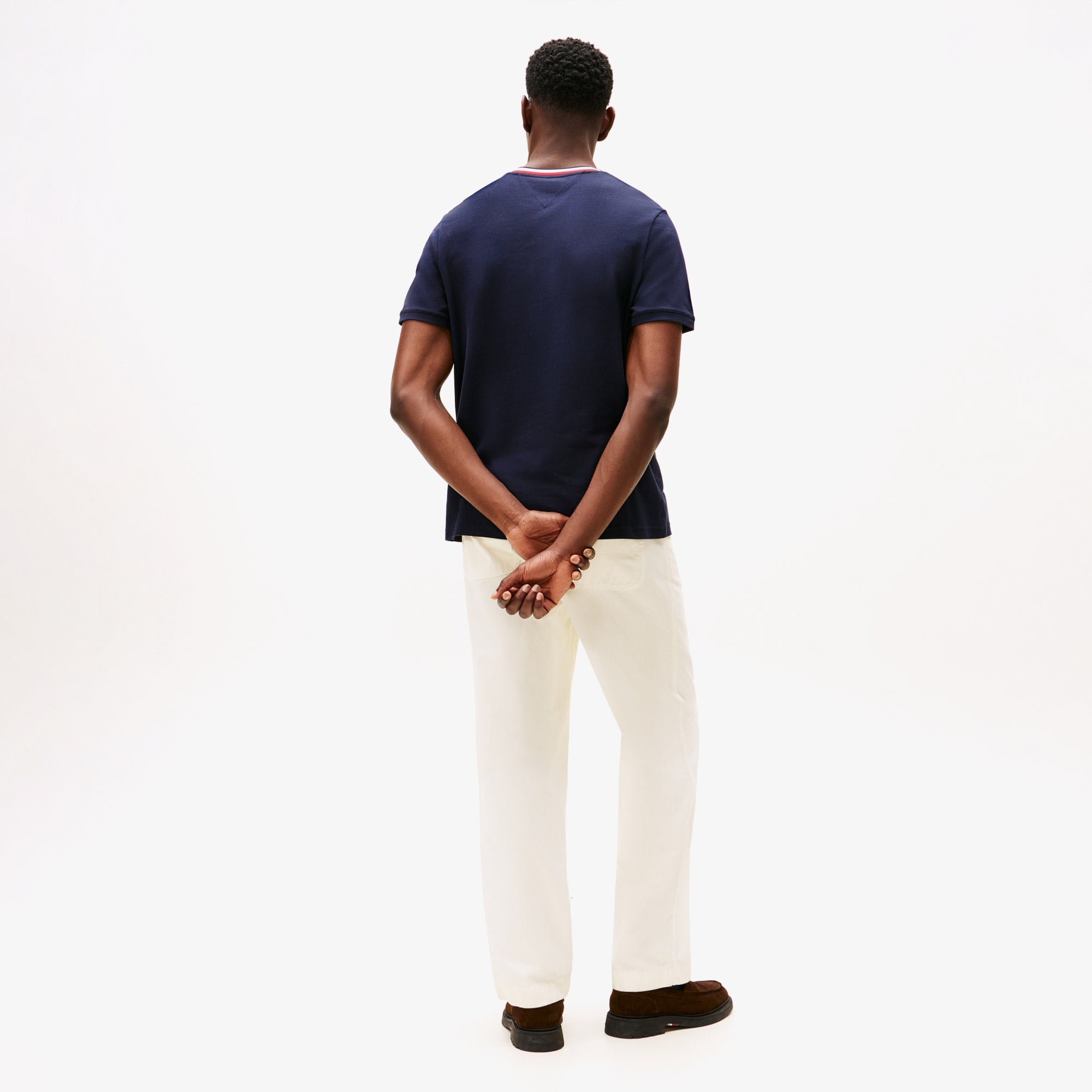 Tommy Hilfiger Pique Erkek Lacivert T-Shirt