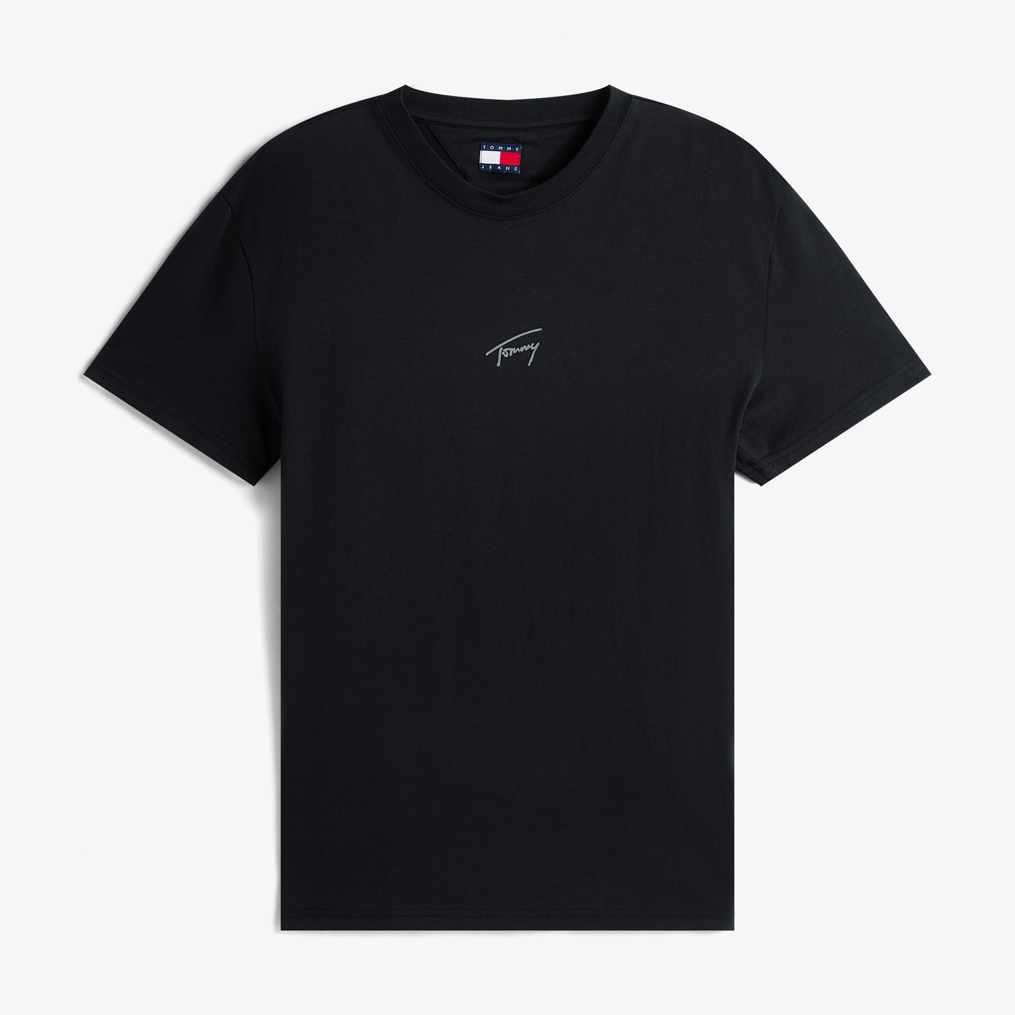 Tommy Jeans Regular Tonal Signature Erkek Siyah T-Shirt